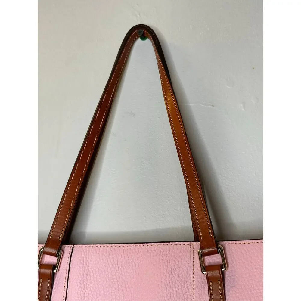 DOONEY & BOURKE Pale Pink Pebbled Leather Lexington Shopper Shoulder Bag